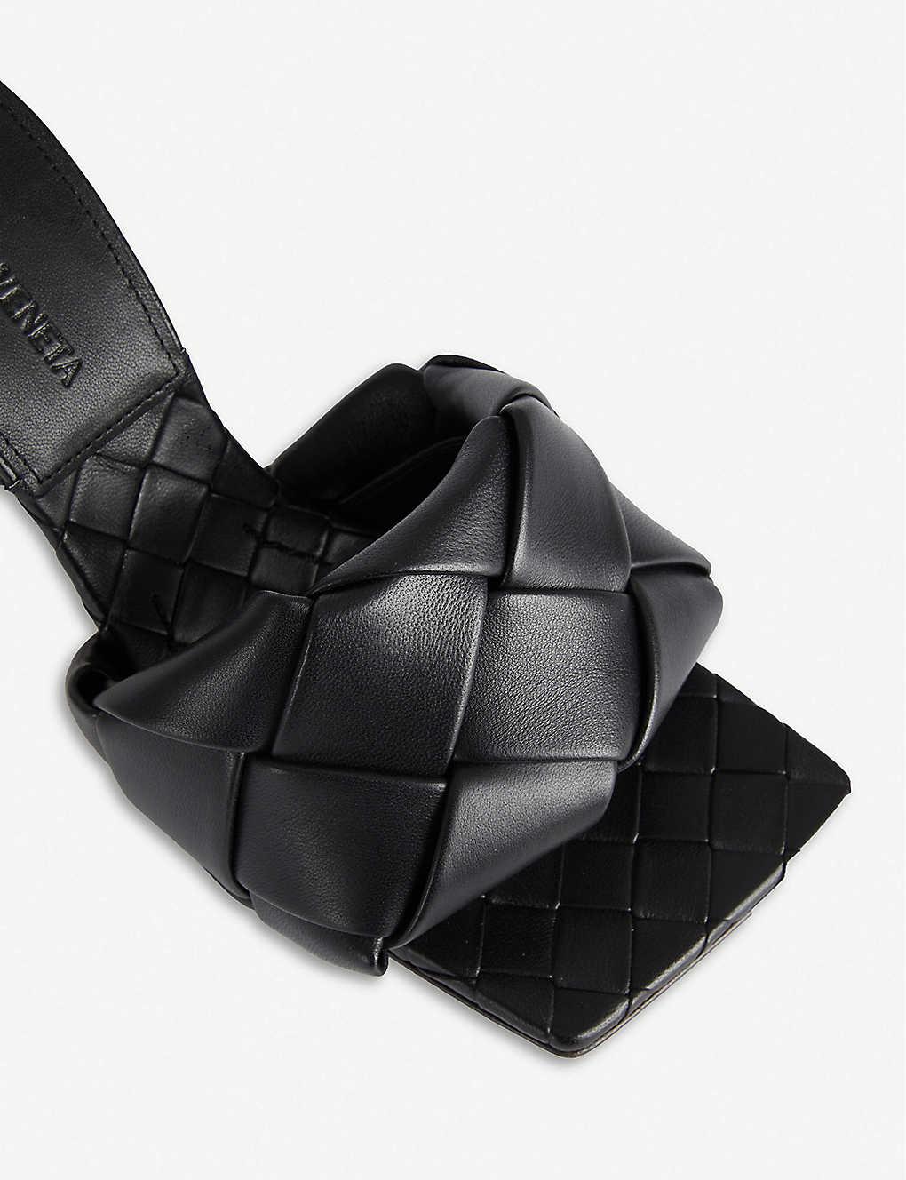 Bottega Veneta Black Bv Lido Leather Sandals - Save 9% - Lyst