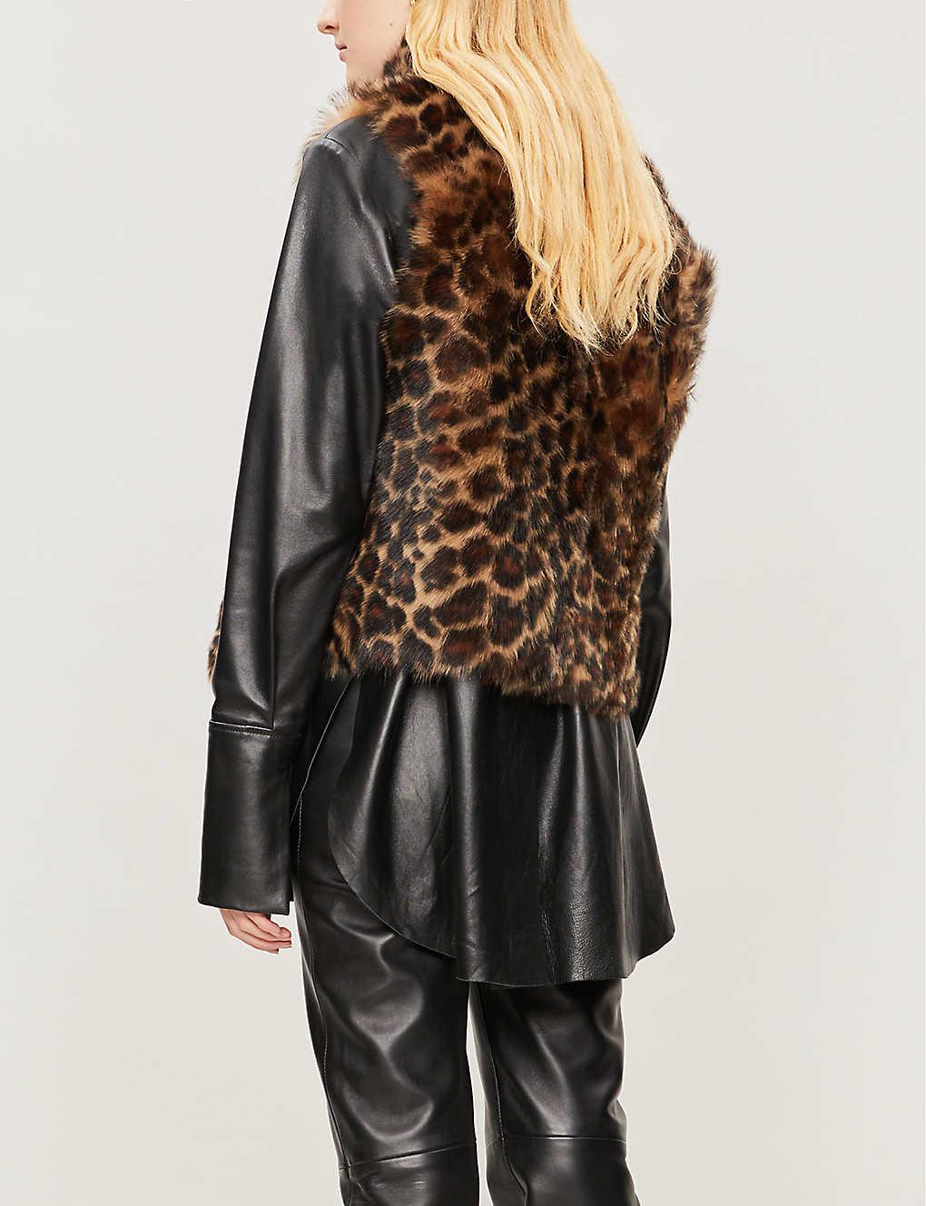 Whistles Toscana Leopardprint Fauxfur Gilet in Brown Lyst