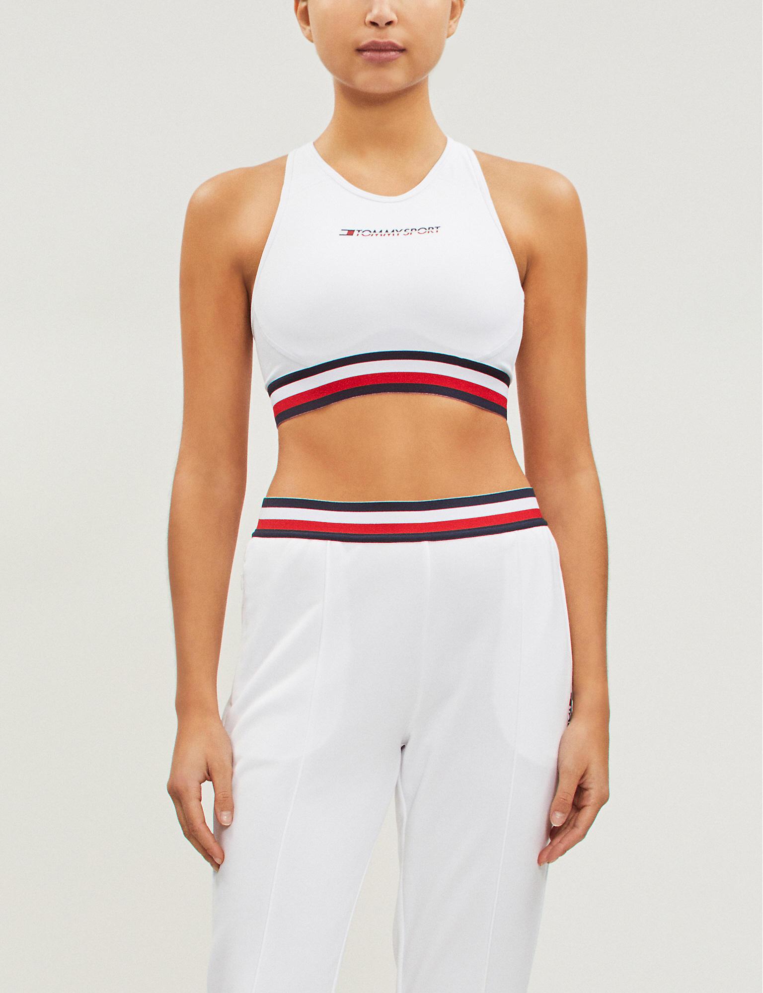 white tommy hilfiger sports bra