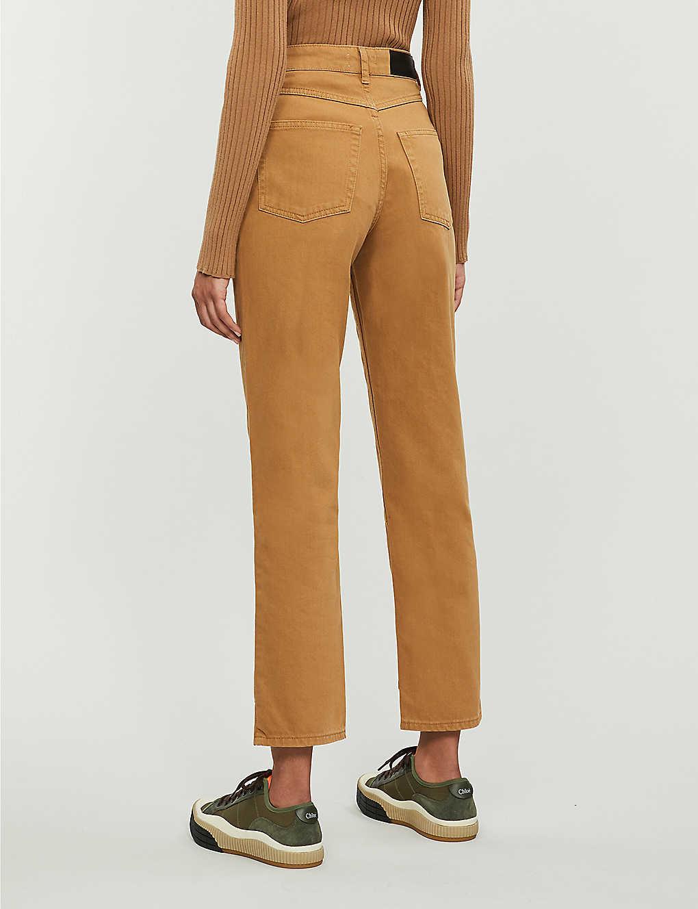 TOPSHOP Denim camel Straight Jeans By Boutique in Natural - Save 22% - Lyst