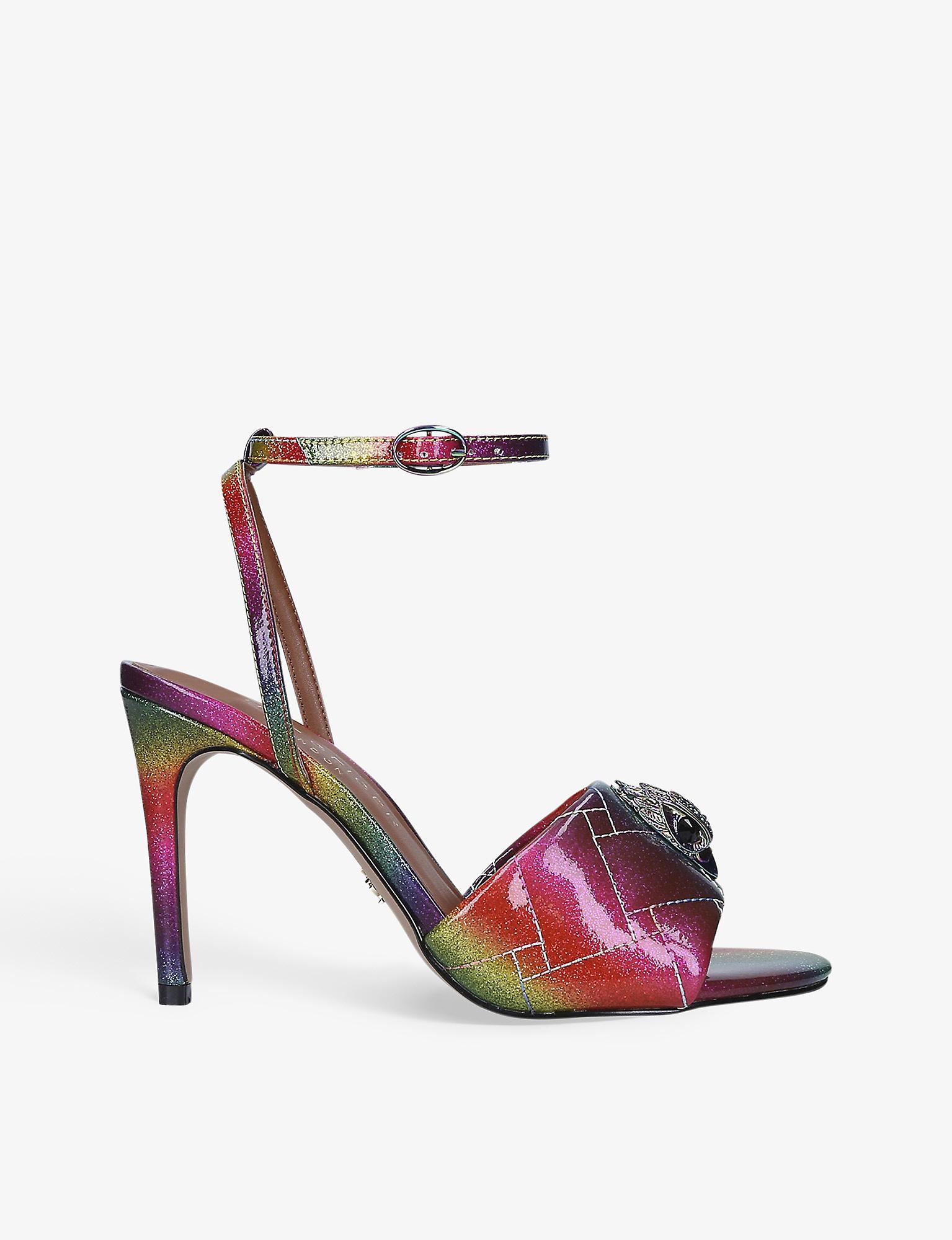 Kurt Geiger Kensington Patentleather Heeled Sandals in Pink Lyst