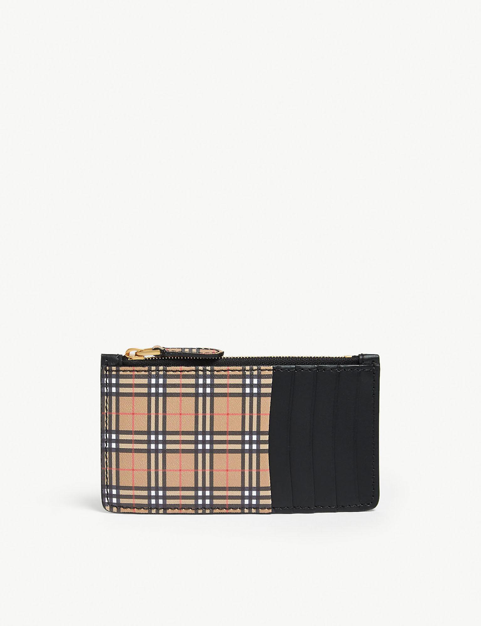 burberry vintage check card case