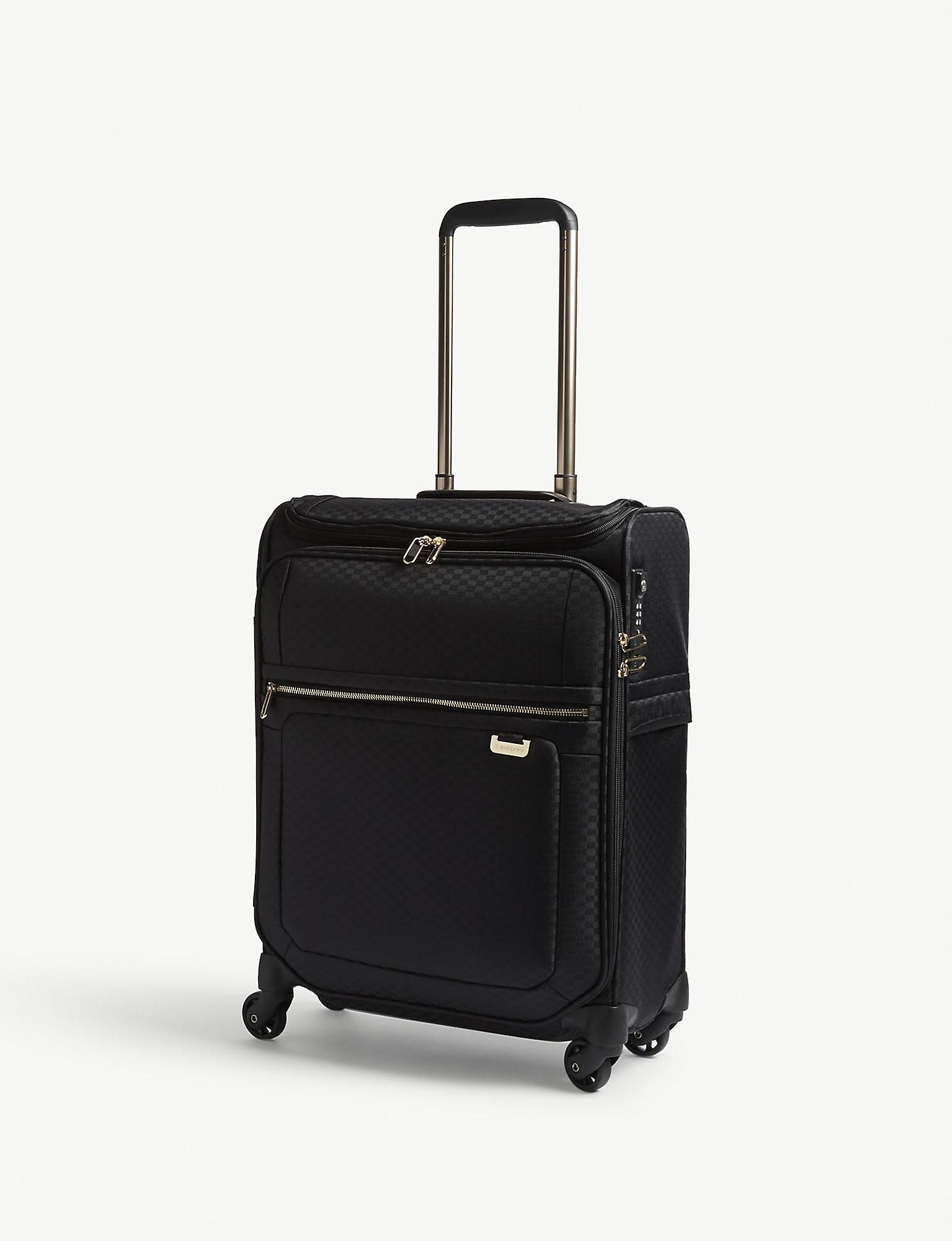 Samsonite Uplite Spinner Suitcase 55cm in Black/Gold (Black) - Lyst