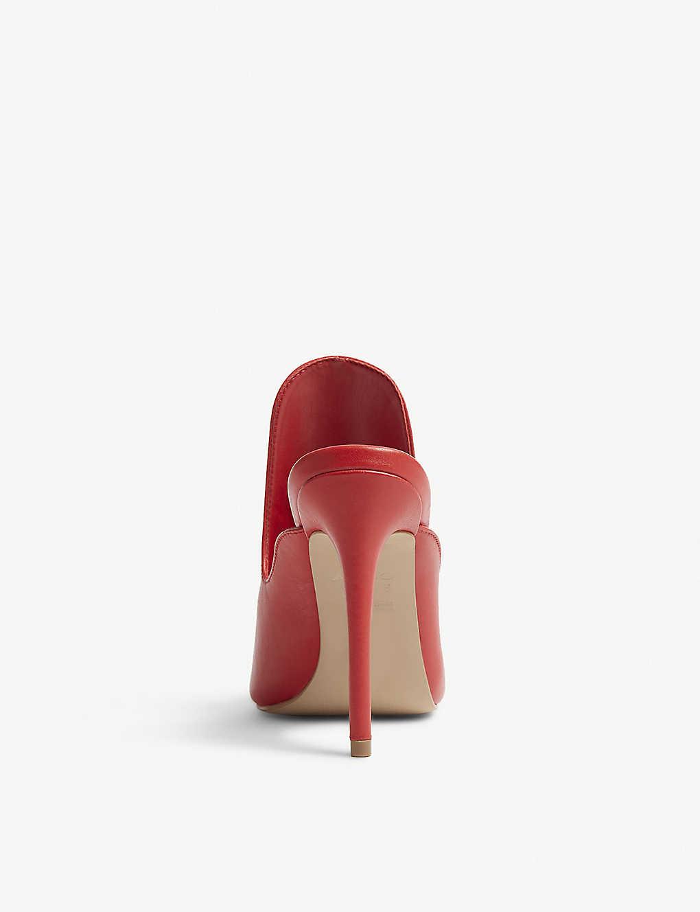 ALDO Leather Tenno Mules in Red | Lyst