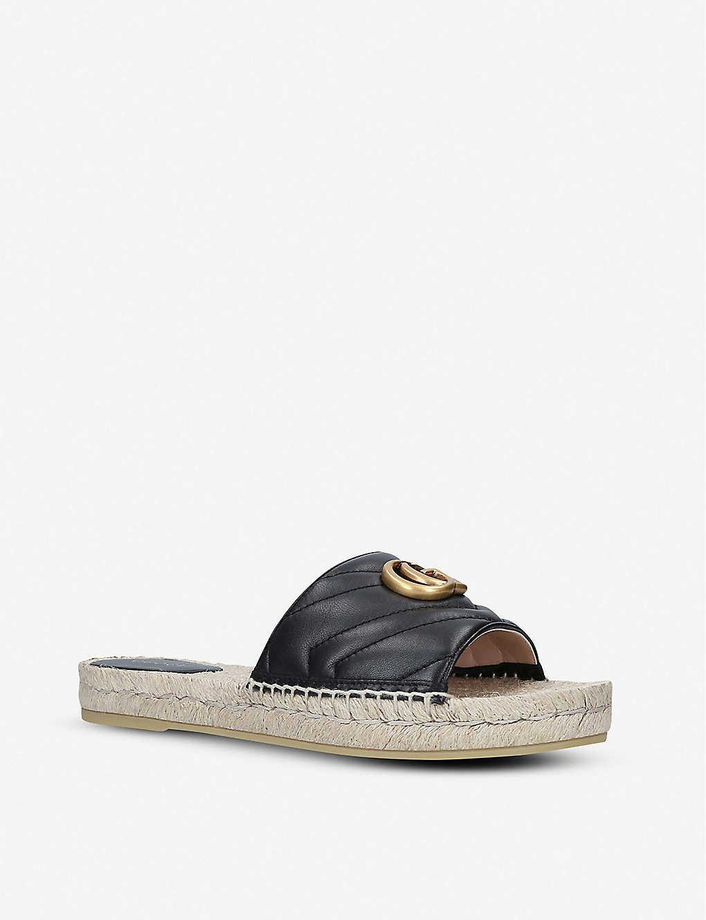 Gucci Pilar Espadrille Sandals in Black Lyst