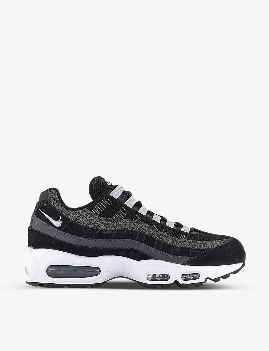 Air max 95 top leather trainers in black