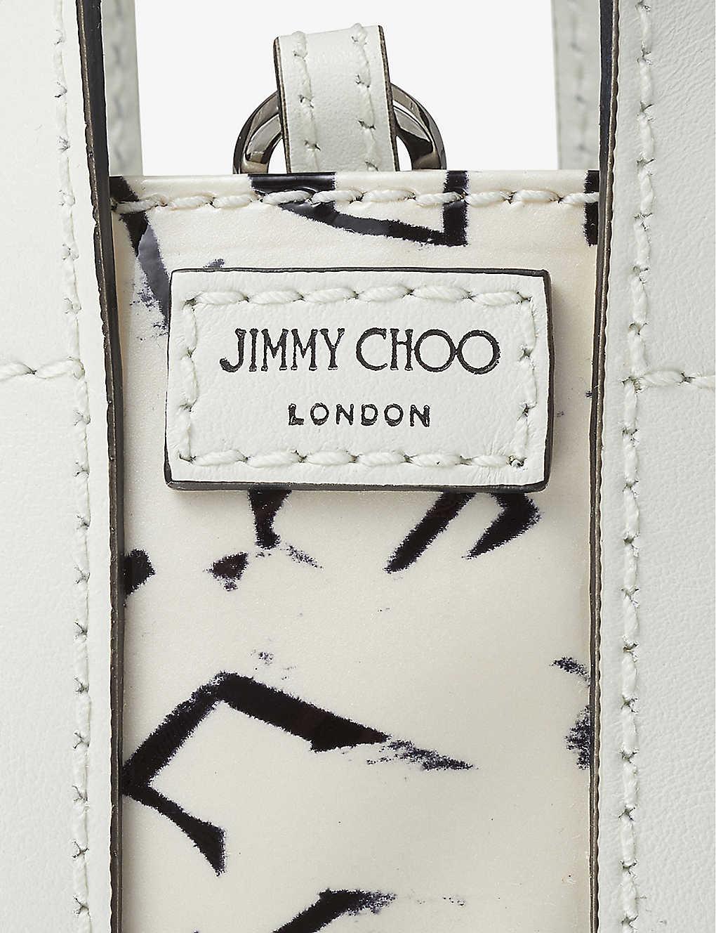 Jimmy Choo X Eric Haze Abstract-print Micro Leather Tote Bag in 