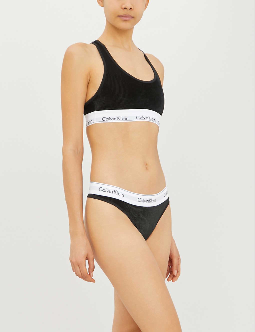 calvin klein velvet bralette