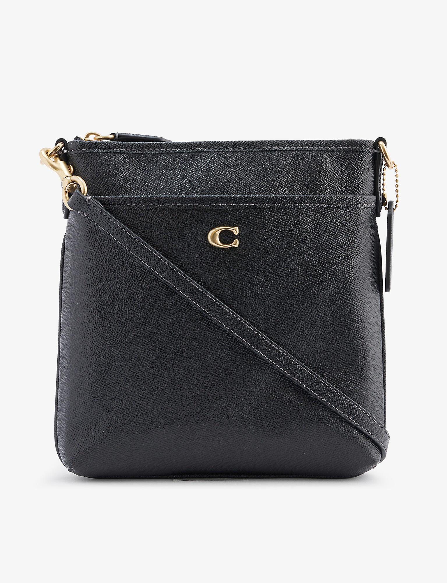 COACH Kitt Leather Crossbody Bag in Black Lyst