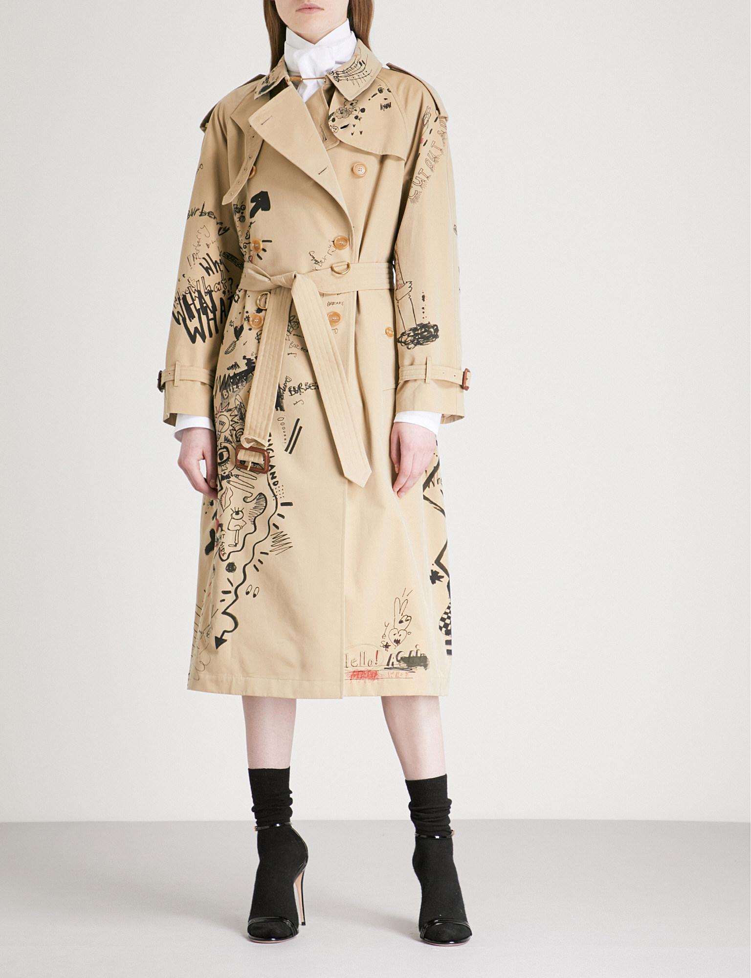 burberry doodle trench coat