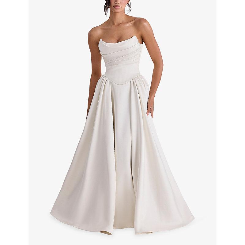 ivory ruffle hem dress Ivory Puff Sleeve Drop Ruffle Hem Flounce Dress