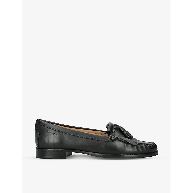 carvela magpie tassel loafers black