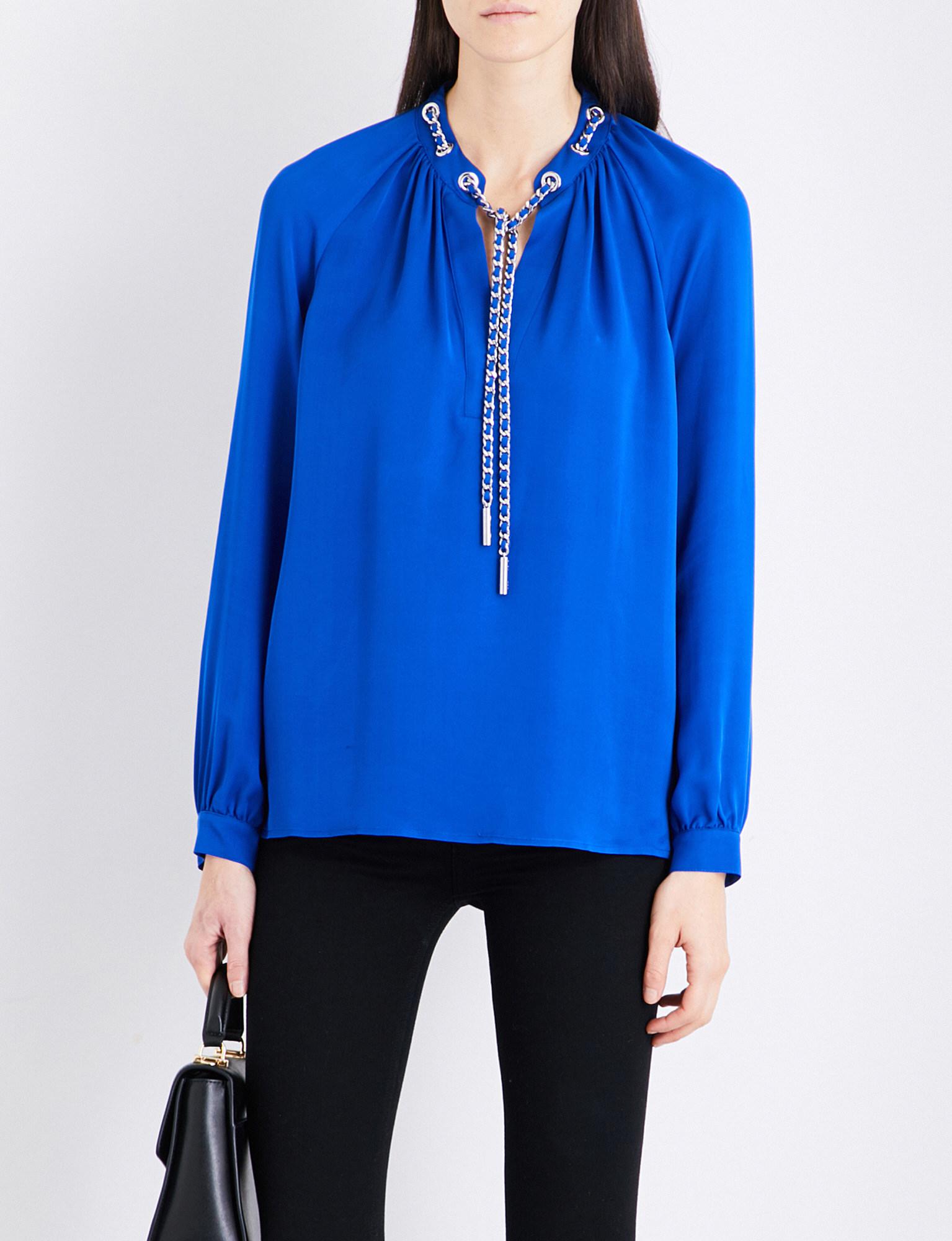 michael kors blouses blue