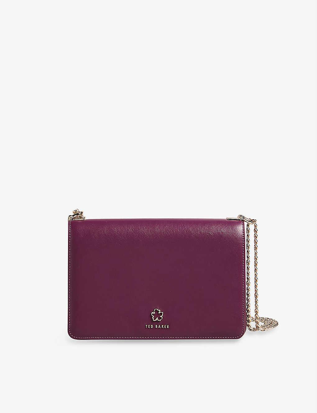 Ted Baker Jorjey Flowereyelet Leather Crossbody Bag in Purple Lyst