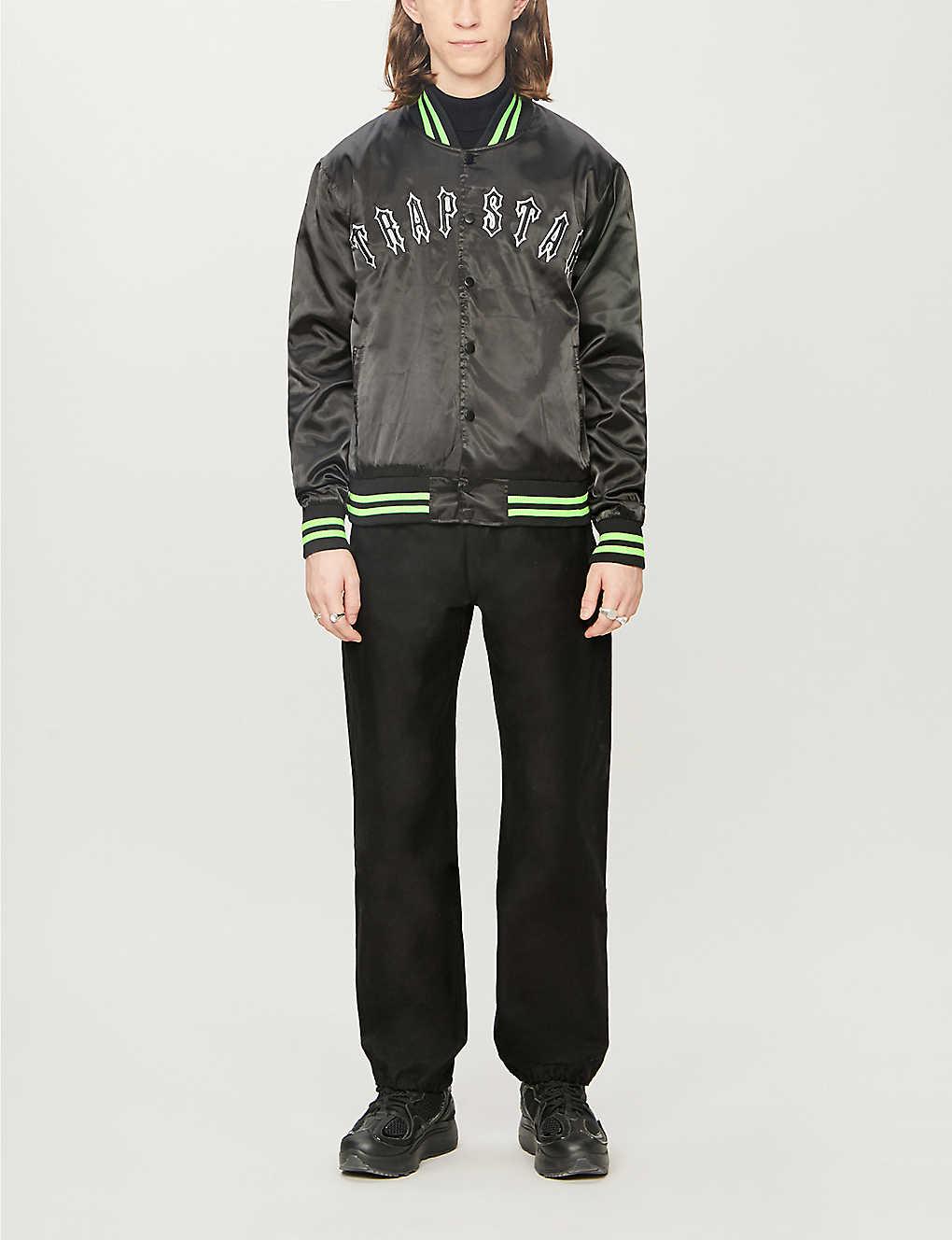 Trapstar Striped-trim Relaxed-fit Satin Bomber Jacket in Black for Men |  Lyst Canada