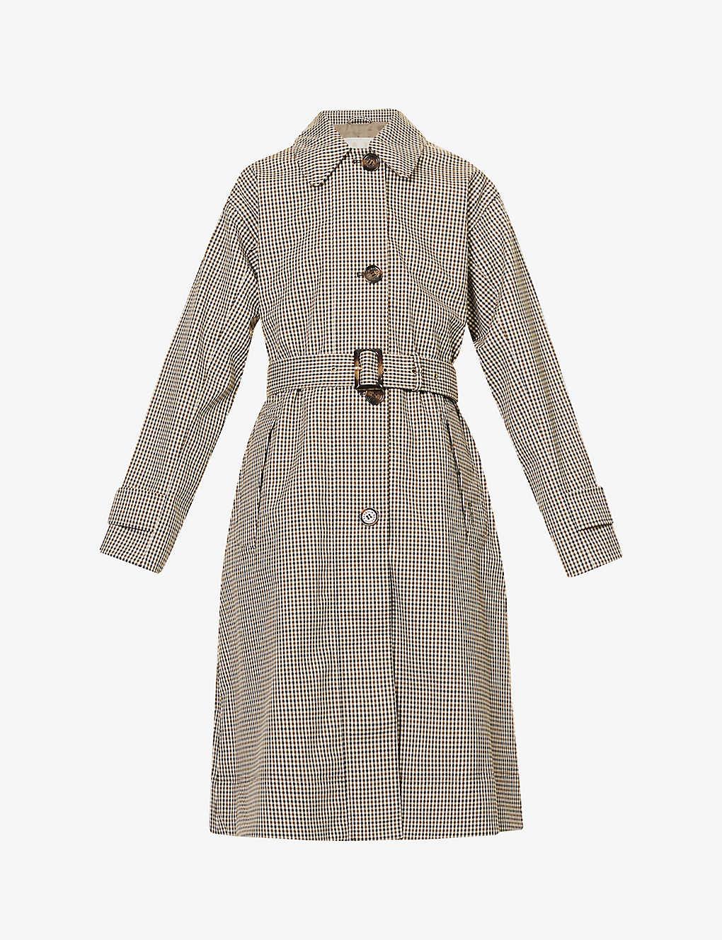 Barbour Somerland Check-print Woven Trench Coat in Grey | Lyst UK