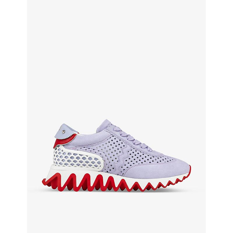 CHRISTIAN LOUBOUTIN: Loubishark sneakers in leather - White