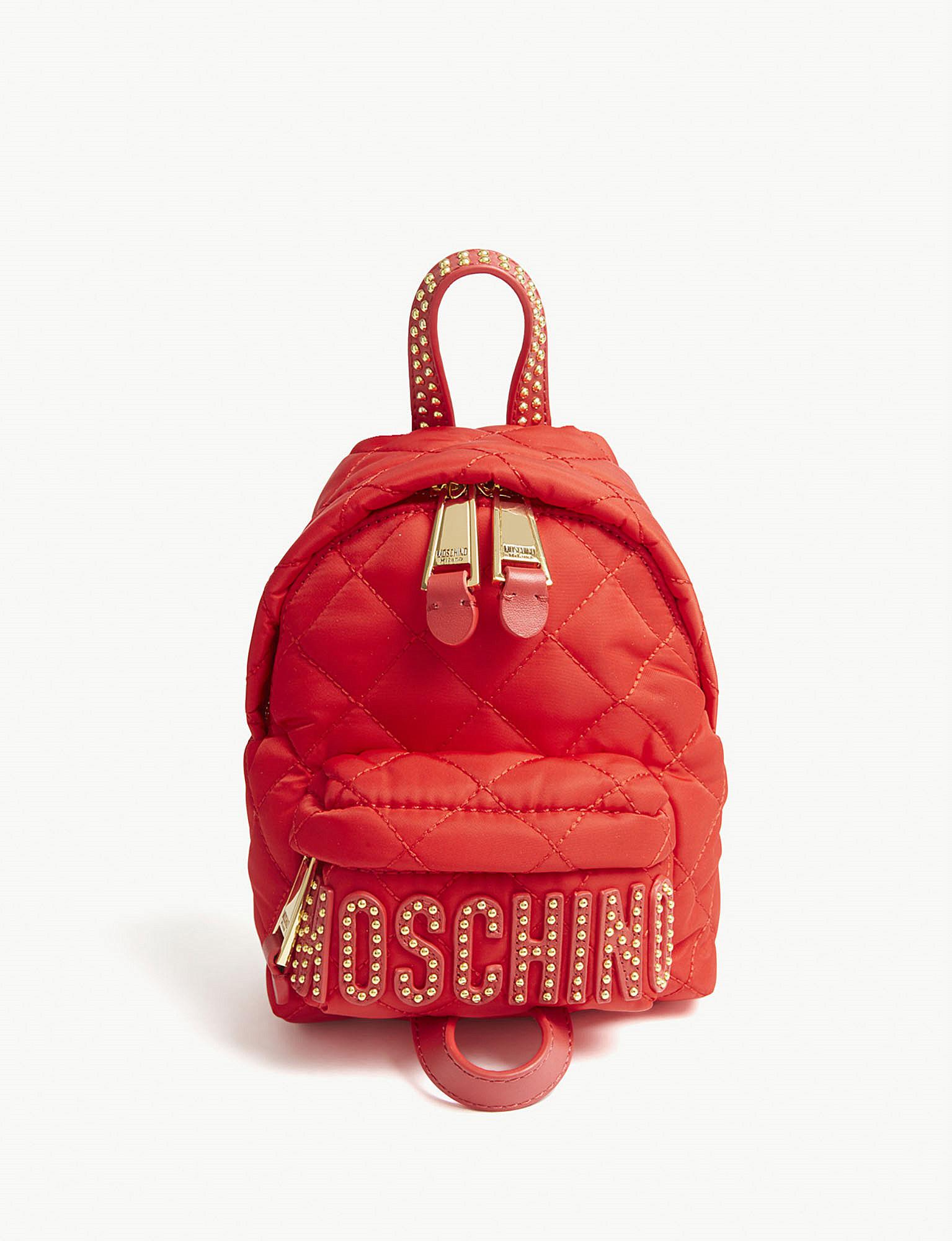 red moschino backpack