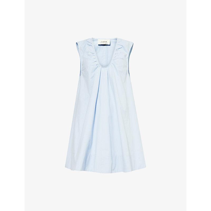 dissh light blue dress ARTIE CORNFLOWER RAMIE MIDI DRESS DISSH