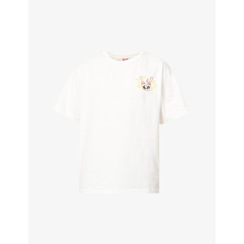 KENZO Graphic-print Oversized-fit Cotton-jersey T-shirt in White for Men |  Lyst
