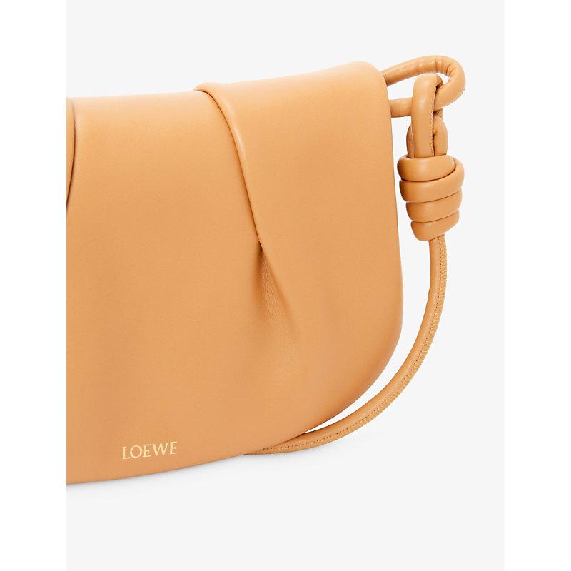 Loewe - Bracelet Large Pleated Leather Shoulder Bag - Brown - One Size - Net A Porter