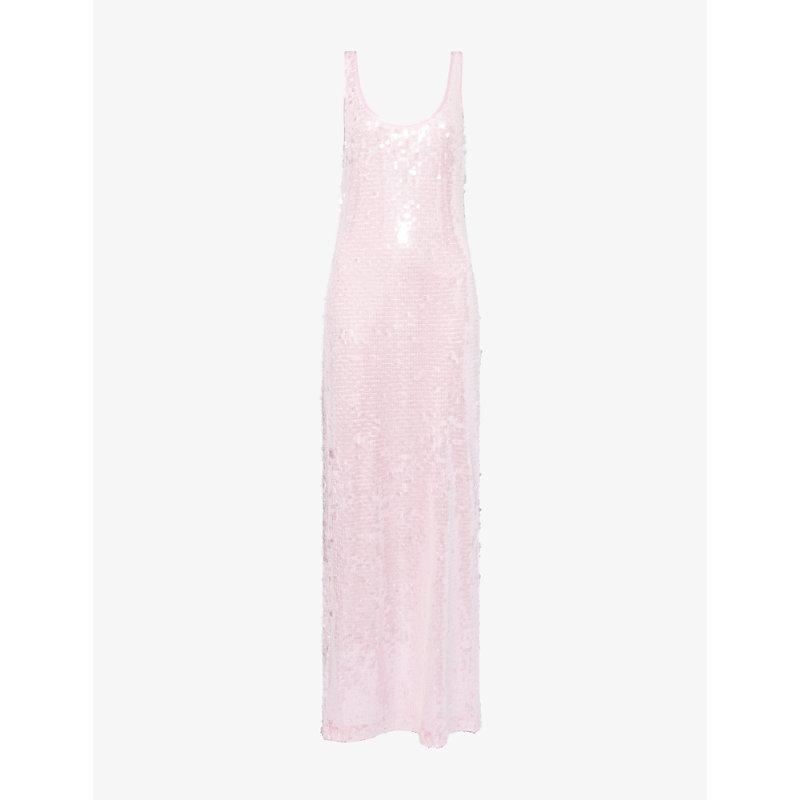 sequined sleeveless wrap dress by jonathan simkhai Jonathan Simkhai Magenta Small Sequin Wrap Cami Dress, NWOT, Sz. 0