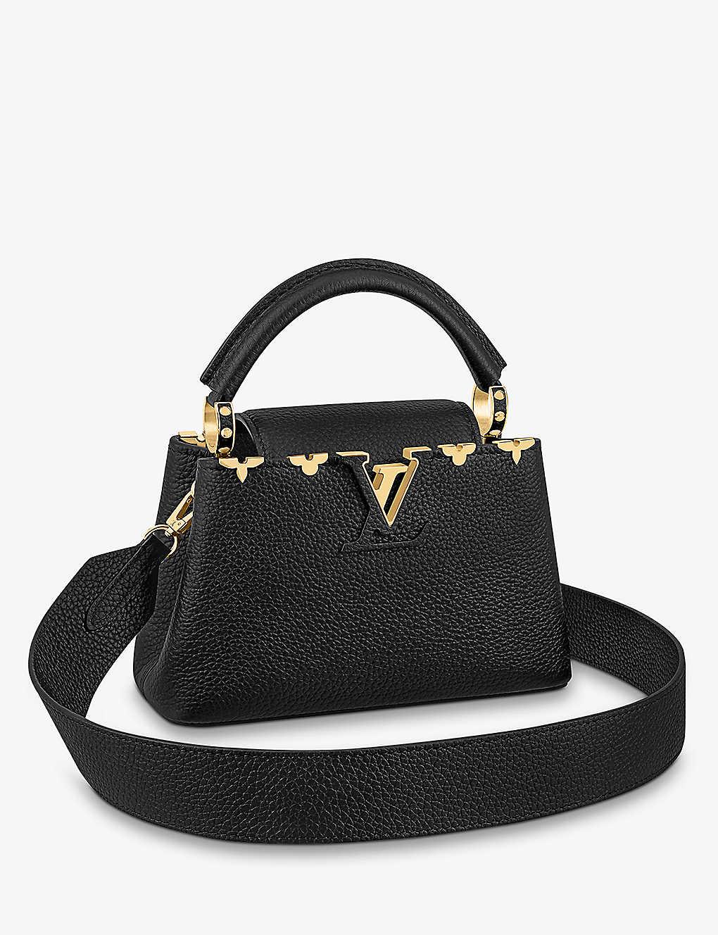 Louis Vuitton Capucines Mini Leather Top-handle Bag in Black