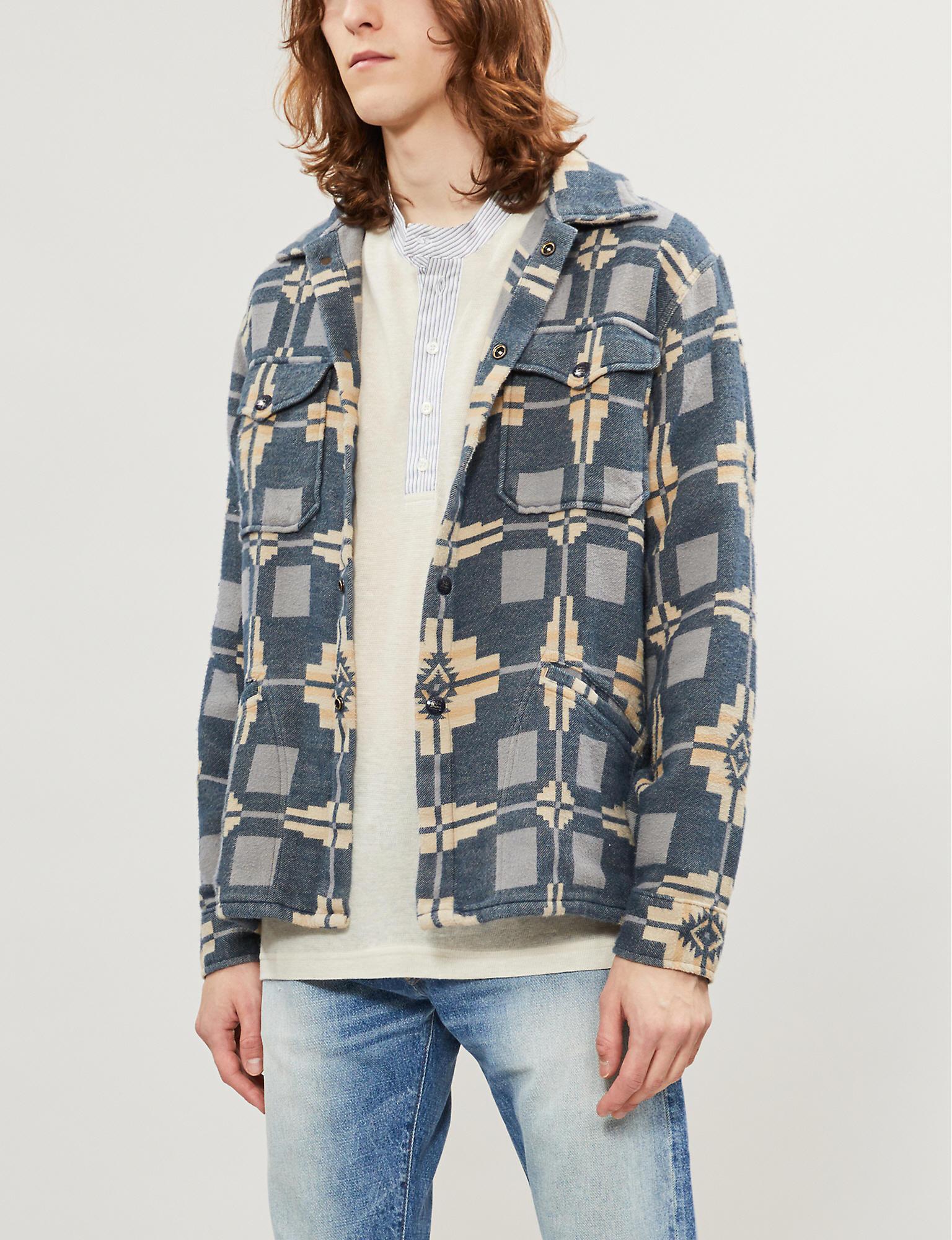 RRL Cotton Black Bear Jacquard 