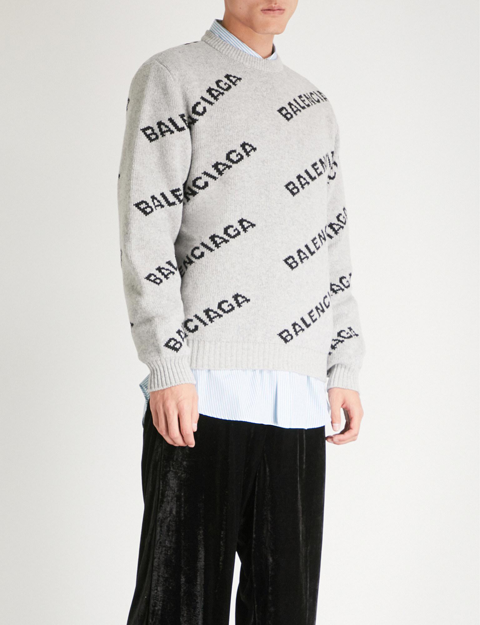 grey balenciaga jumper