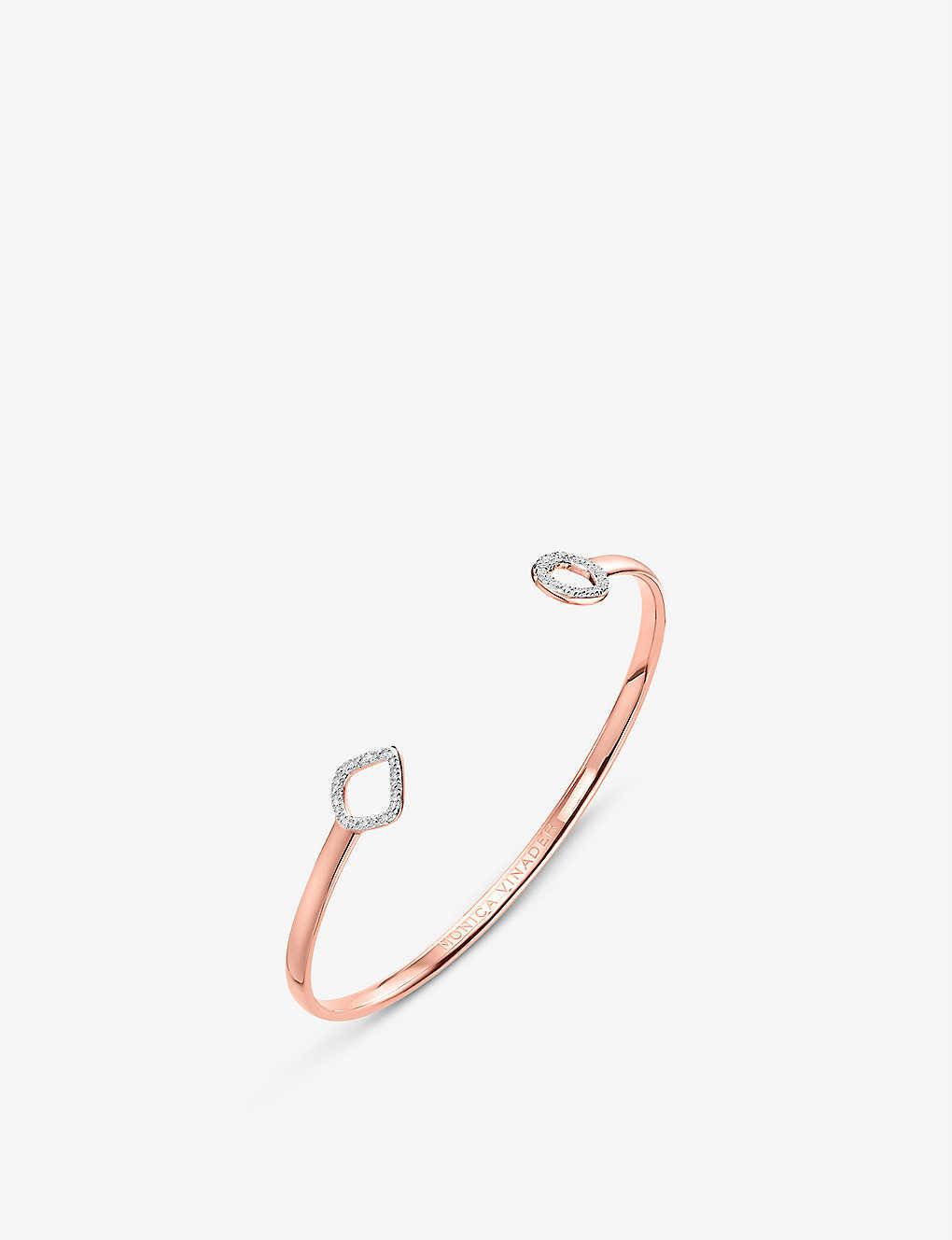 Monica Vinader Riva Mini Circle And Mini Kite 18ct Rose-gold