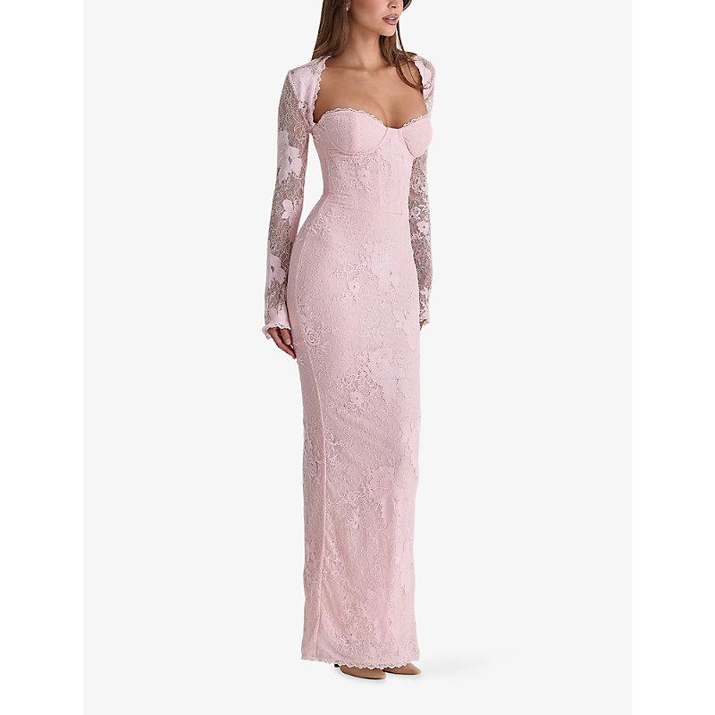 chinese dress ladies Rent HOUSE OF CB Adrienne Pink Quartz Strapless Gown RRP $403 – Dress for a  Night main image 1