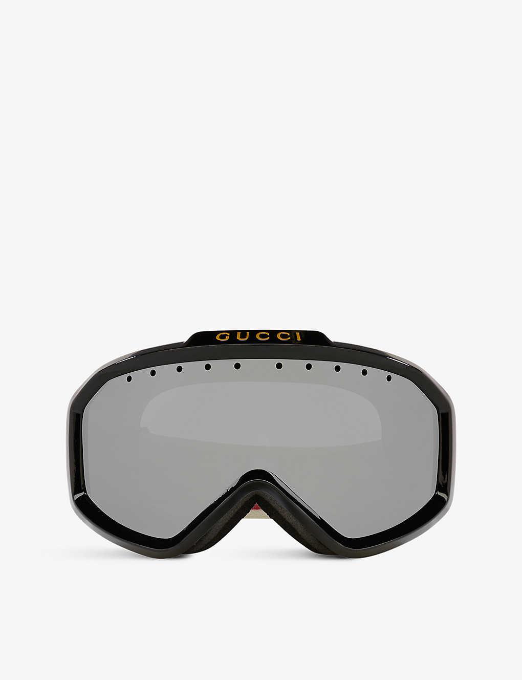 Gucci gg1210s Brandedstrap Ski goggles in Gray Lyst