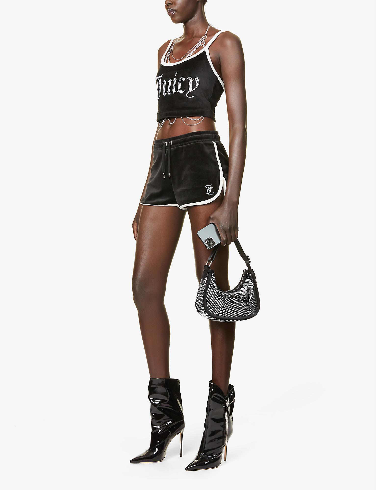 juicy couture diamante shorts