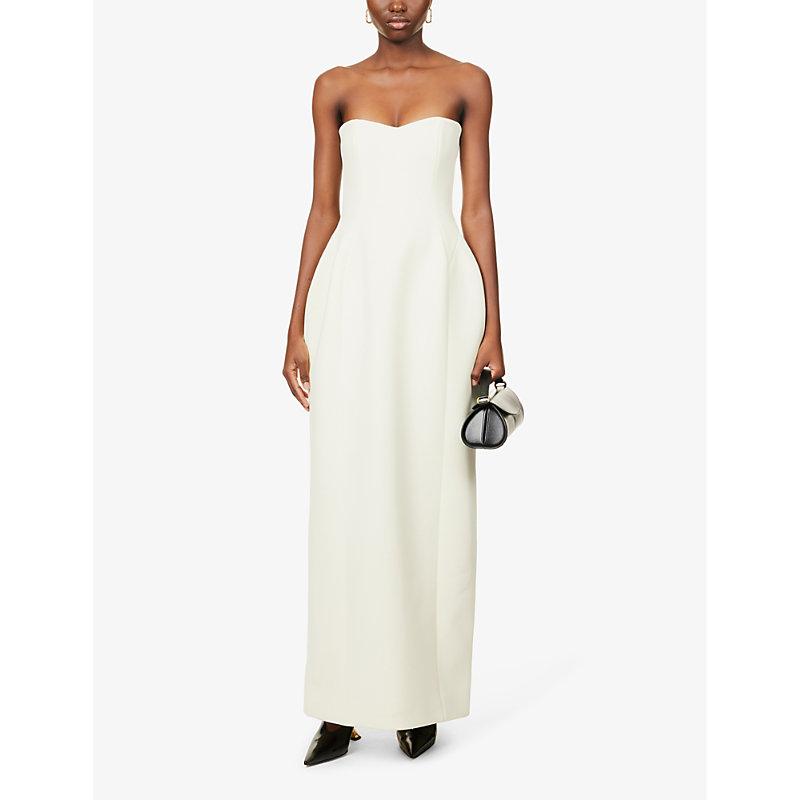 Camilla & Marc Memphis Strapless Stretch-woven Maxi Dress in White | Lyst UK