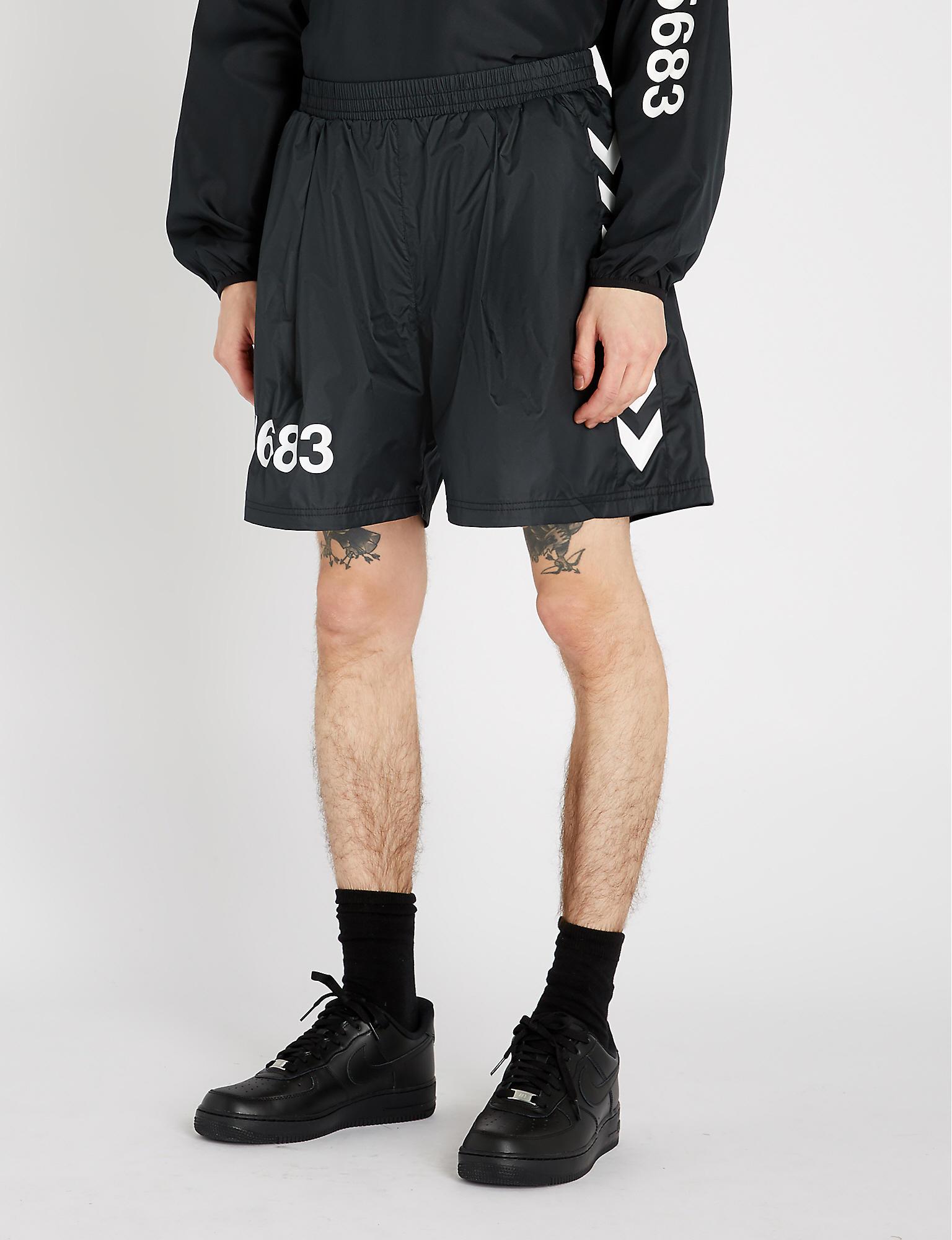Hummel X Willy Chavarria Relaxed-fit Shell Shorts in Black for Men - Lyst