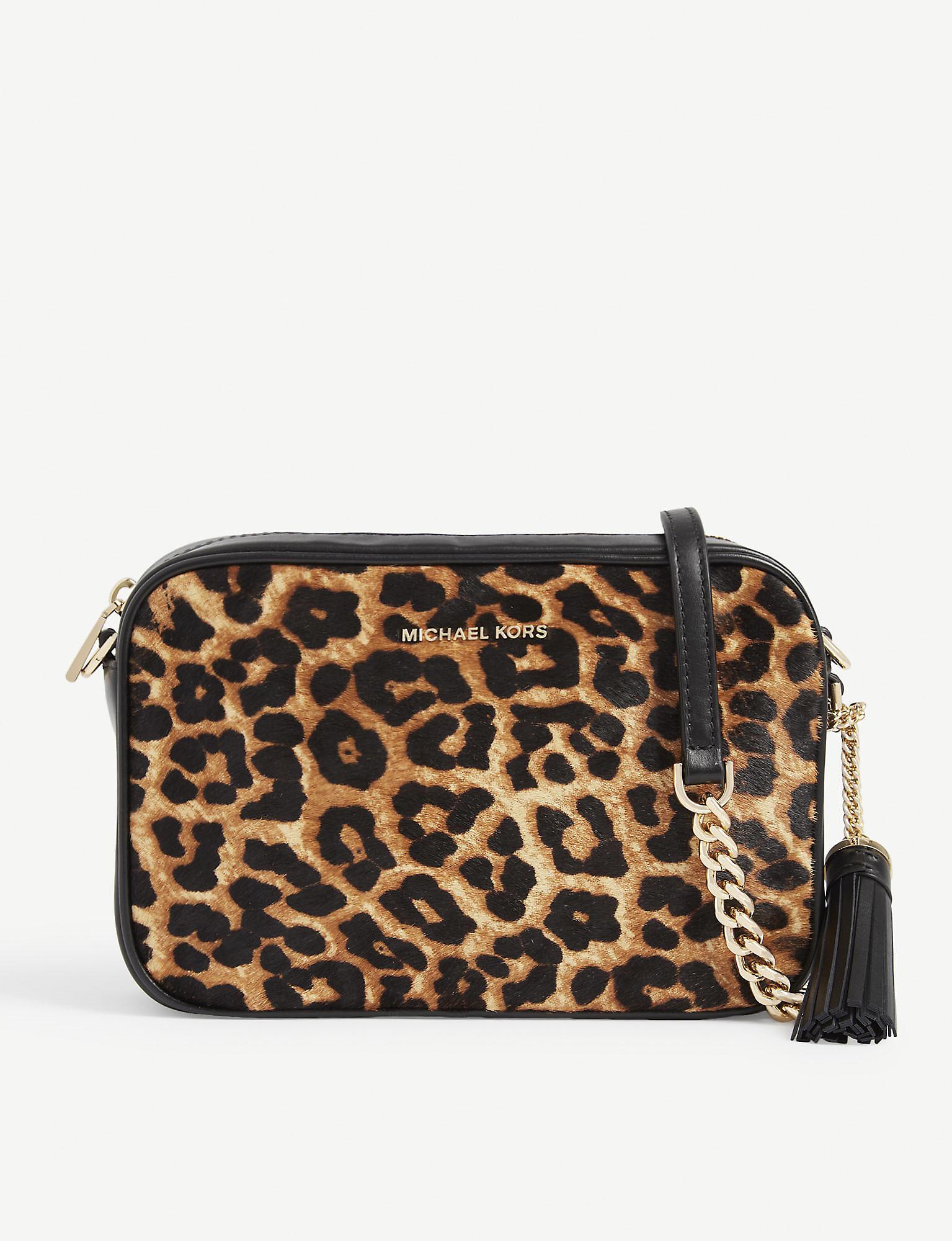 MICHAEL Michael Kors Ginny Leopard Print Cross-body Bag