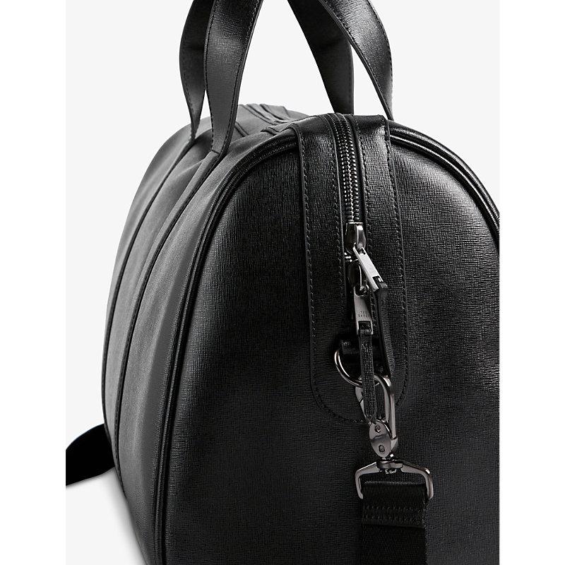 Ted Baker Fidick Saffiano Leather Holdall Bag in Black for Men