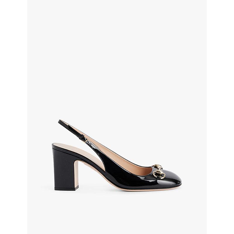 Gucci Horsebit Patent Leather Heeled Pumps in Black Lyst UK