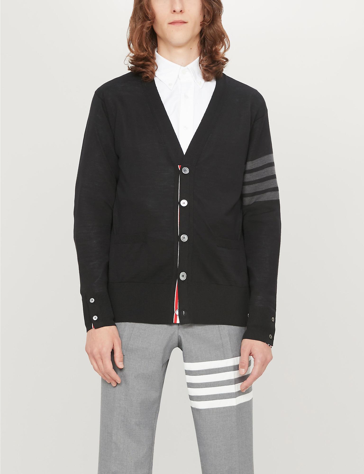 thom browne cardigan mens