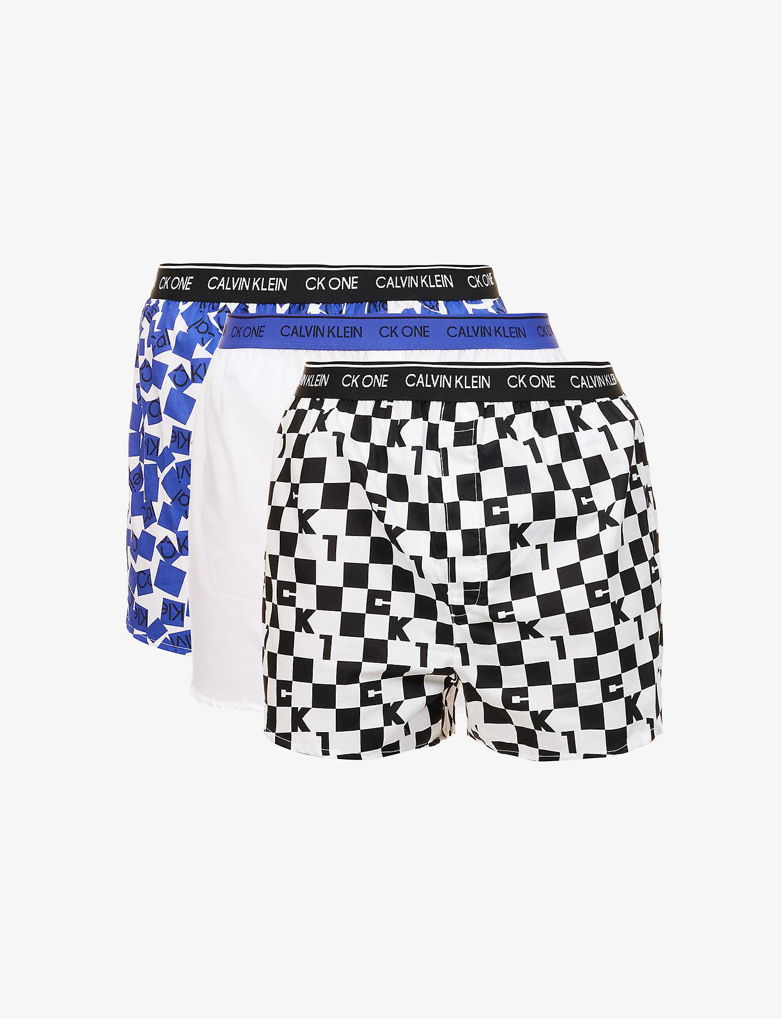 Calvin Klein Ck One Cottonpoplin Boxer Briefs Pack Of Three in White