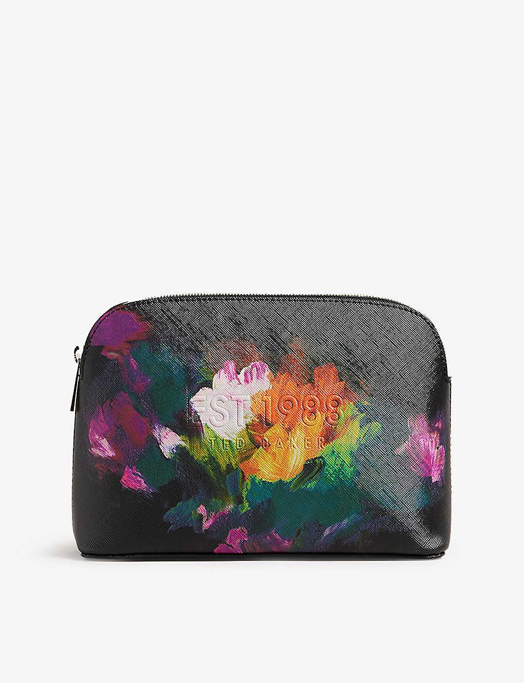 Ted Baker Perycon Brush stroke Logo debossed Faux leather Make up Bag 1 Size in Black Lyst UK