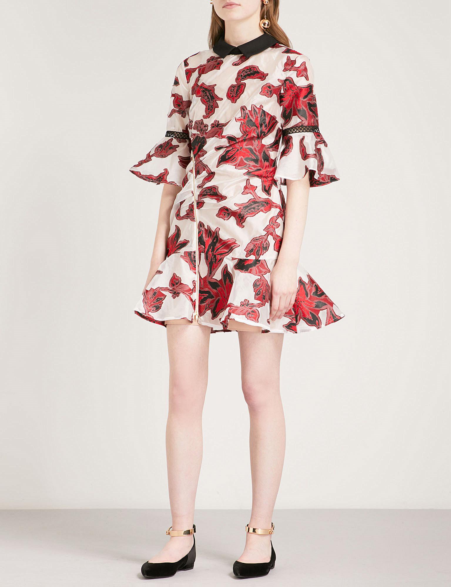 self portrait fil coupe dress