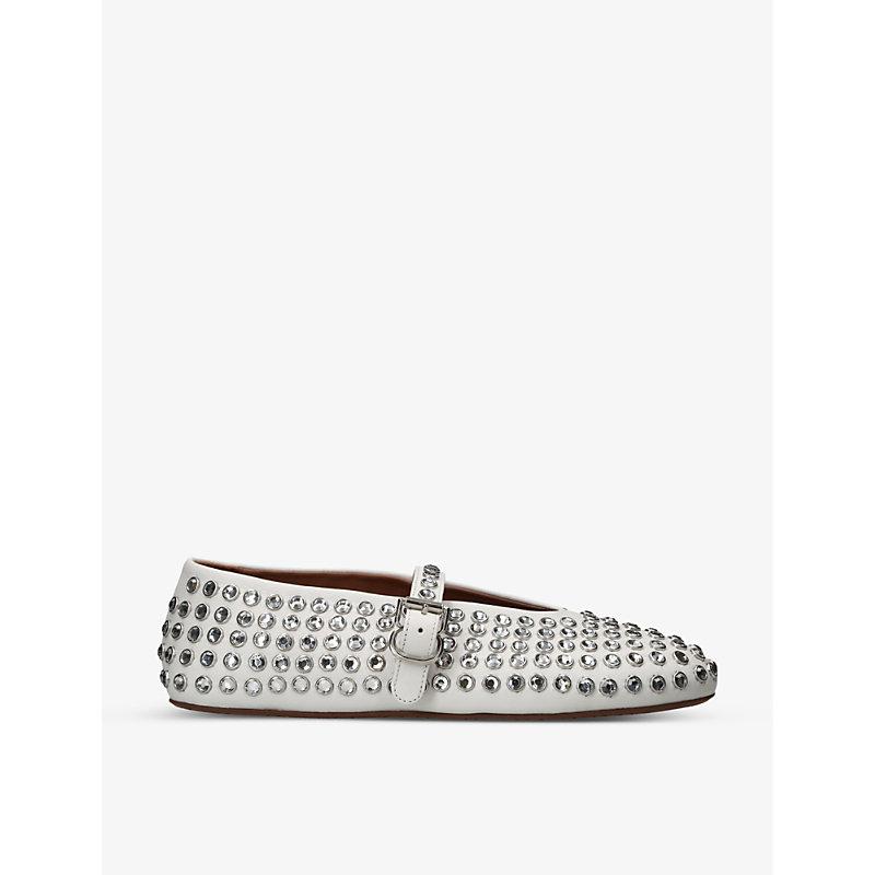 ALAIA  Le Teckel  Ballet Flats White Sheepskin 468730