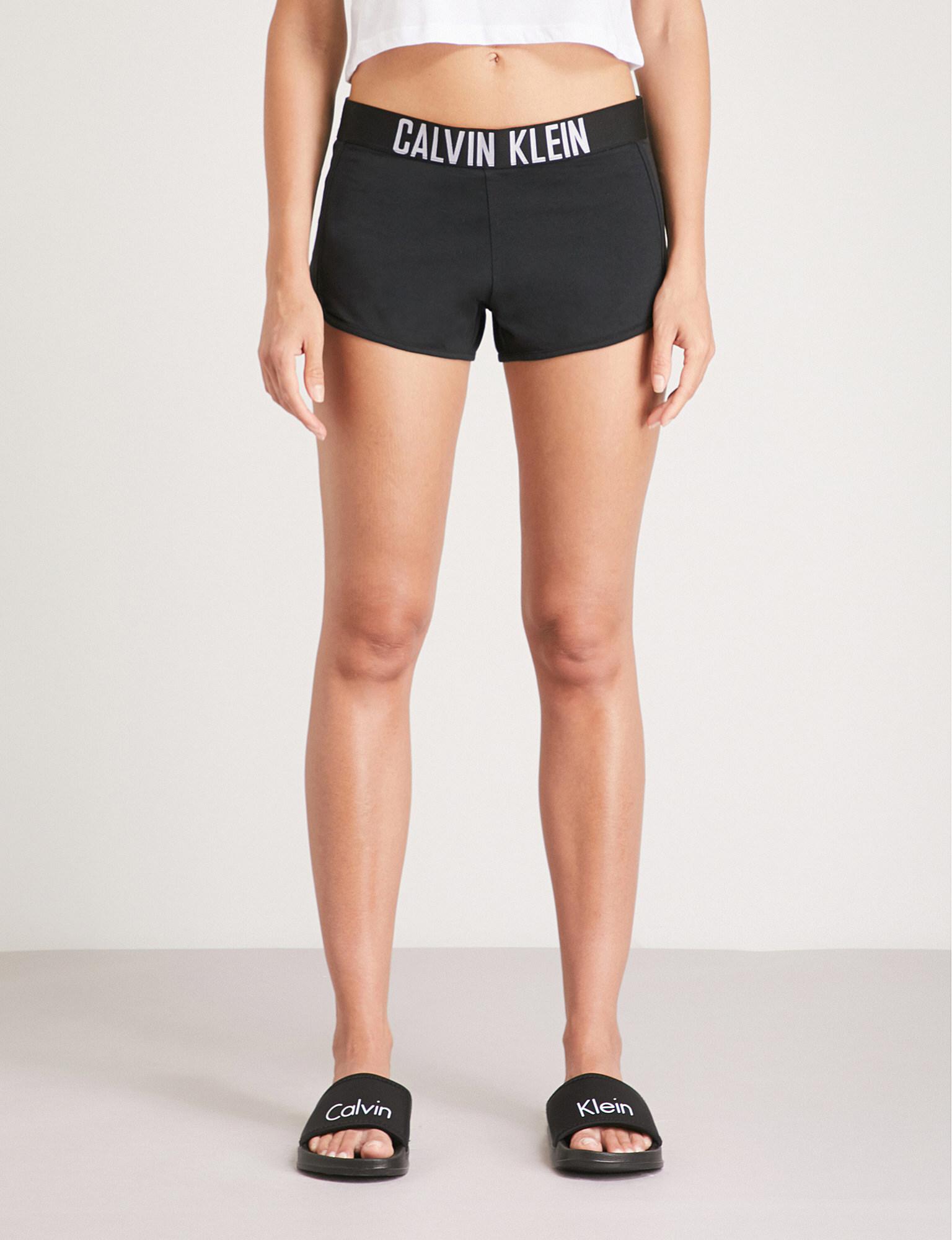 Calvin Klein Cotton Intense Power Jersey Shorts in Black Lyst