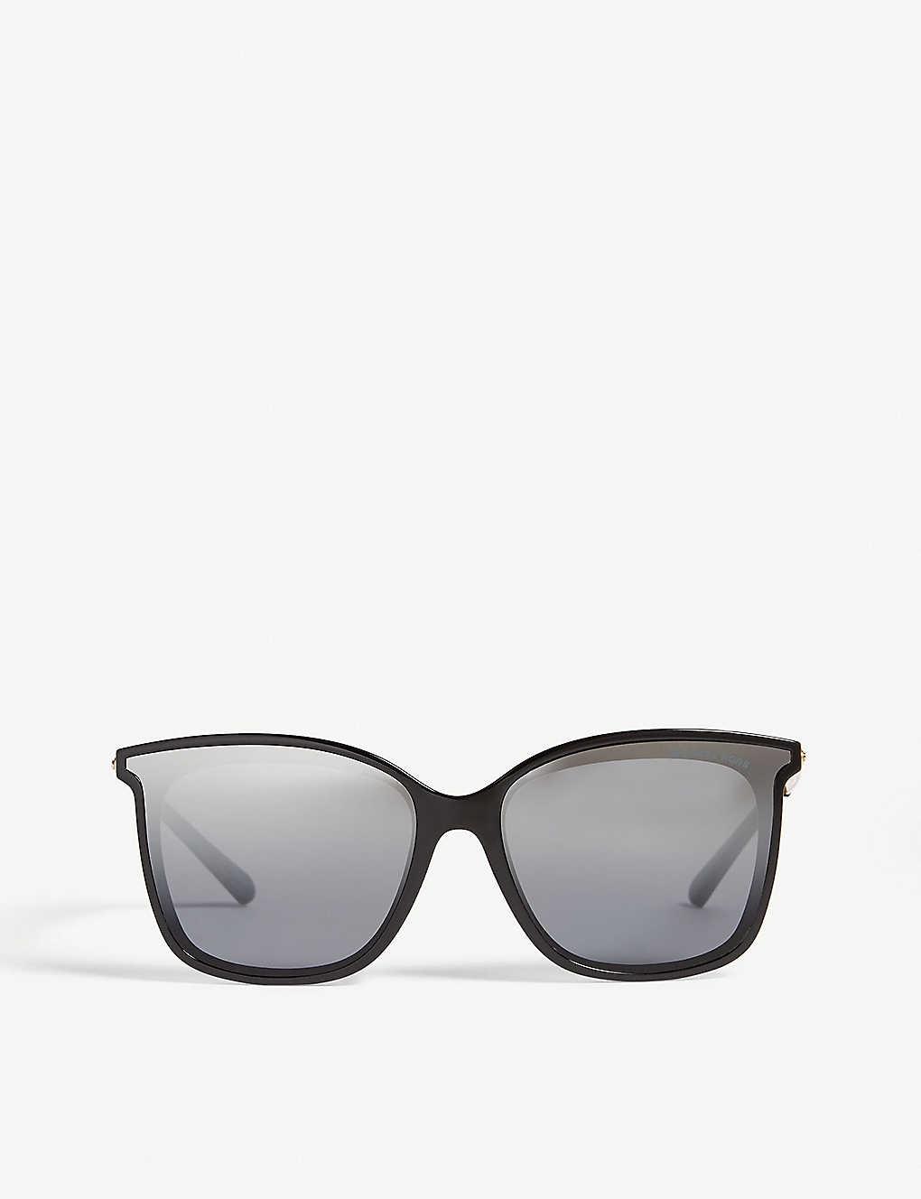 Michael Kors Zermatt Squareframe Sunglasses in Black,Gold (Black