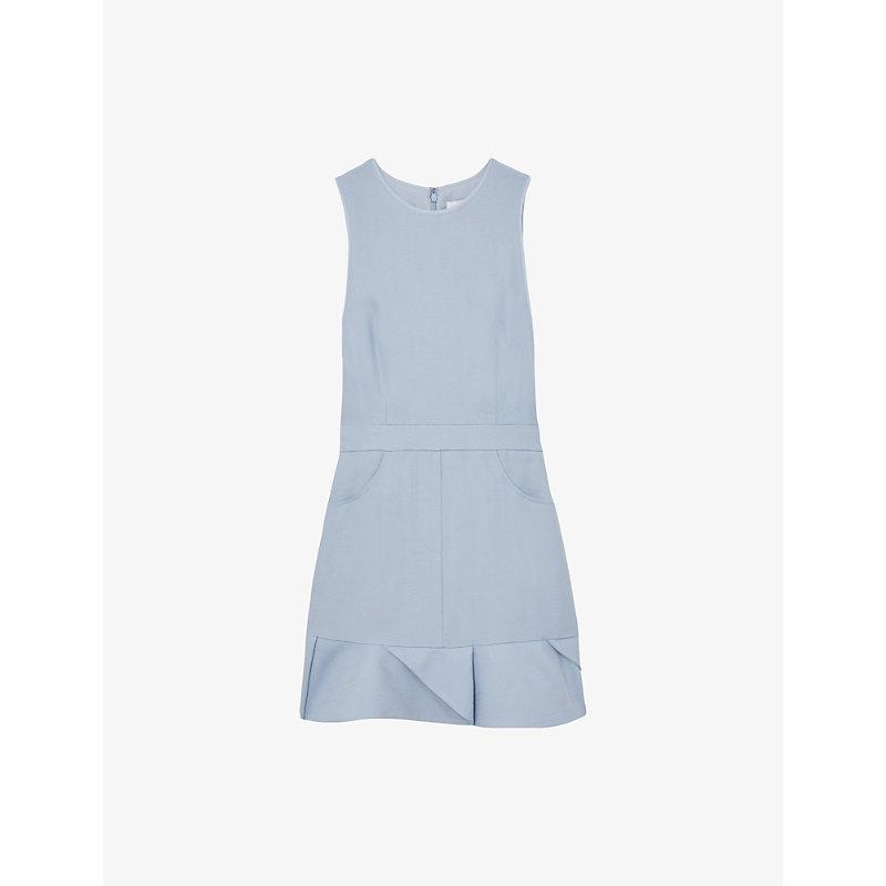 Strapless Dress With Structured Ruffle Dress Reiss Blue Ashley Structured  Ruffle-Hem Mini Dress Laura Ashley
