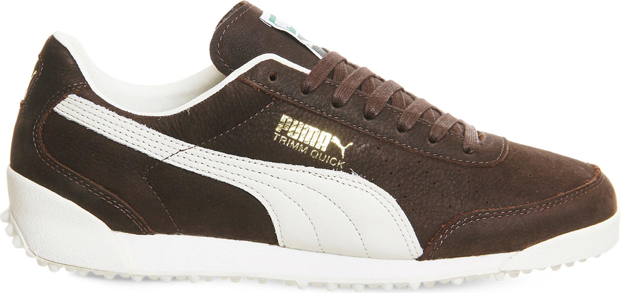 PUMA Trimm Quick Suede And Leather Trainers for Men | Lyst UK