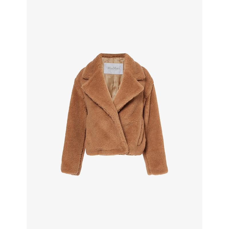 Max Mara Gardone Oversized Cropped-Wool And Silk-Blend