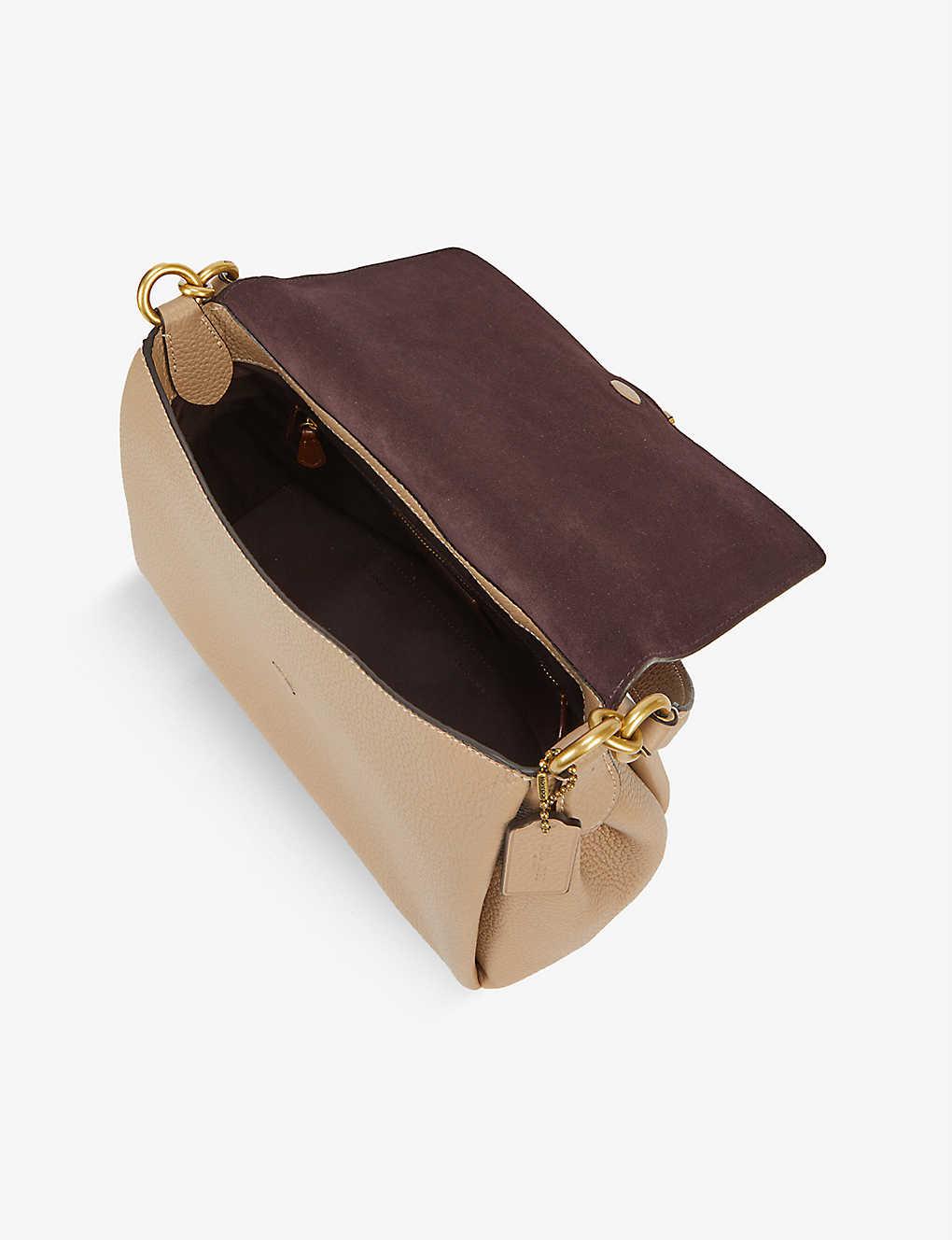 COACH May Leather Shoulder Bag in b4/Taupe (Natural) Lyst