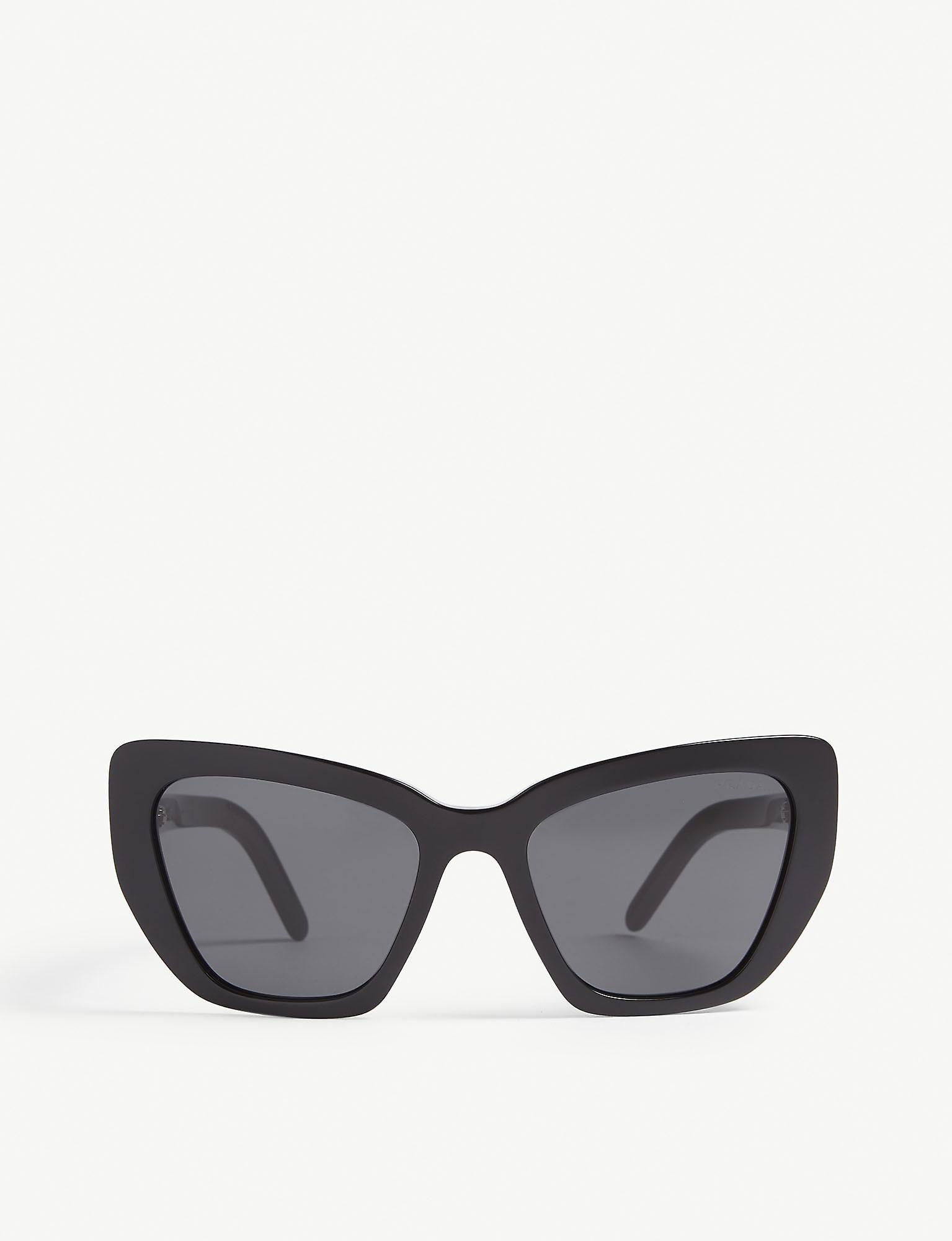 black cat eye sunglasses prada